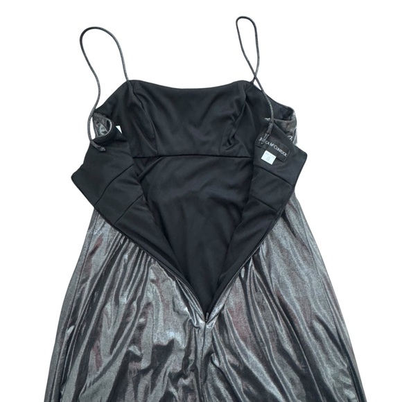 Jessica Mcclintock vintage Silver Grey bubble hem party prom Dress Size 10 - Picture 7 of 12